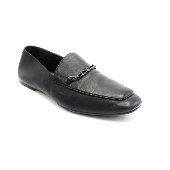 Naturalizer Black Leather Loafers w Chain Detail | Quiet Luxury Fall Capsule - Picture 4 of 16